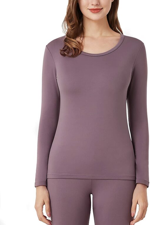 LAPASA Haut Thermique Femme sous-vêtement Classique Maillot de Corps Doublure Polaire Manches Longues Chaud Hiver L15&L39&L42 – Image 68