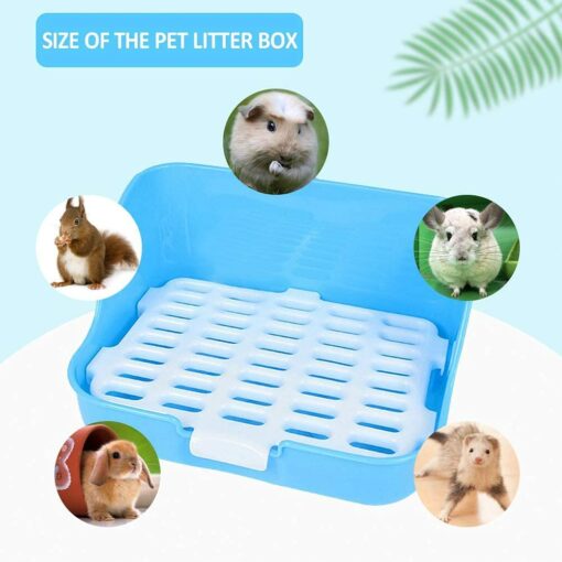 Boîte à litière de lapin MMBOX facile à nettoyer, pour apprendre à utiliser la toilette, pour petits animaux/lapins/cochons – Image 9