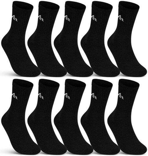 sockenkauf24 i1R Lot de 10 paires de chaussettes de sport en coton noir ou blanc – Image 13