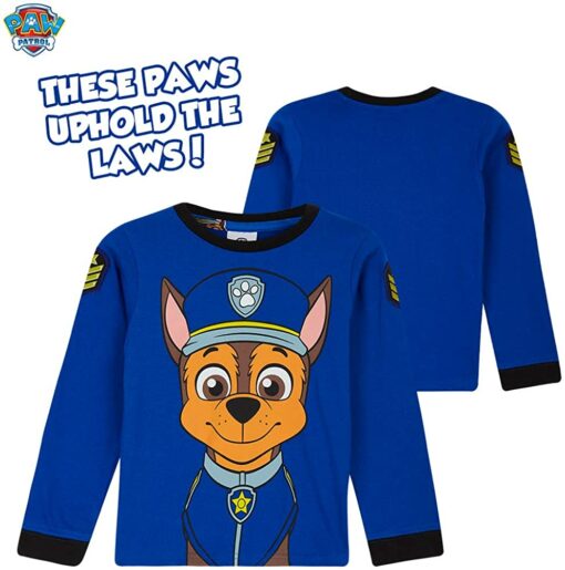 PAW Patrol Pyjama Enfant Garcon Pat Patrouille, Ensembles de Pyjama Garçon Marcus Chase – Image 20