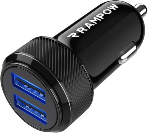 RAMPOW Chargeur Allume Cigare USB, Chargeur Voiture 24W, Allume Cigare USB 2 Ports 4.8A pour iPhone 13/12/11/X/XS/8/7/6, Samsung – Image 7