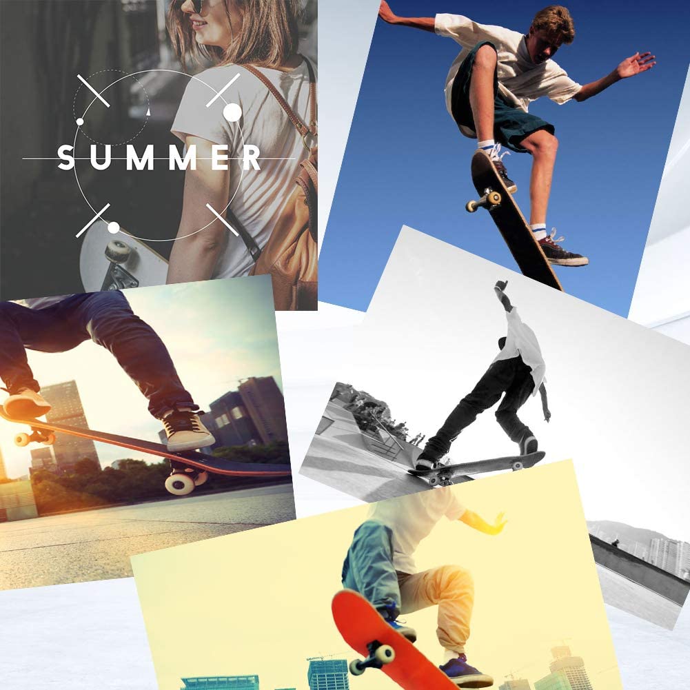 Swonuk 6 Pièces Réglable Coudières Genouillère Protège-Poignets Adulte Kit de Protection pour Skateboard Roller Cyclisme Pa – Image 7