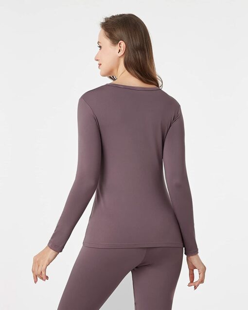 LAPASA Haut Thermique Femme sous-vêtement Classique Maillot de Corps Doublure Polaire Manches Longues Chaud Hiver L15&L39&L42 – Image 33