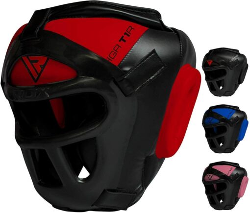 RDX Casque de Boxe MMA Entraînement, Maya Hide Cuir Head Guard, Grille Amovible Protecteur Muay Thai Sparring Arts Martiaux Kic – Image 15