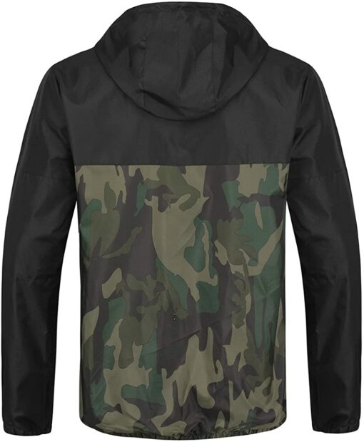 YOUTHUP Veste Homme à Capuche Imperméable et Coupe-Vent Multifonction Blouson à Capuche Running – Image 22