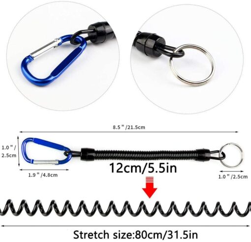 Ritte 5 Pièces Pêche Cordons, Pêche Outils Sécurité Elastique Corde Multicolor Cordes De Pêche Bateau Sécurisé Rétracta – Image 19