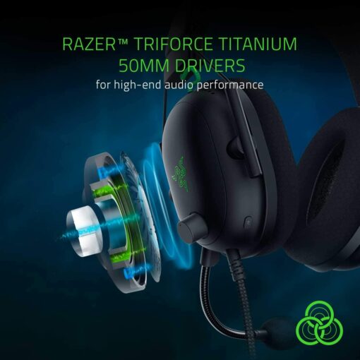 Razer BlackShark V2 - Casque à Carte Son USB, Casque de Jeu Esports, câble de contrôleur 50 mm, réduction du Bruit, pour PC, – Image 7