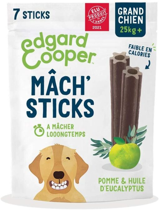 Edgard & Cooper Soin hygiène Dentaire Dental Sticks Grand Chien Adulte Naturel Eucalyptus & Pomme 7 bâtonnets, Un par Jour, Fa – Image 35