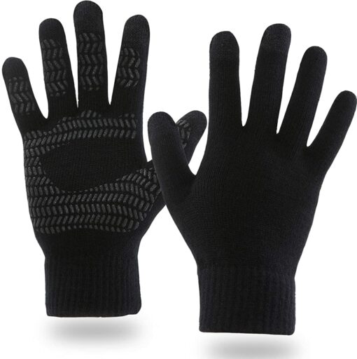 Hiver Chauds Tricoté en Laine Gants à Ecran Tactiles Tricotés Gants,Gants Hiver, Gants Hiver Chaud Tactile Antiderapant Super