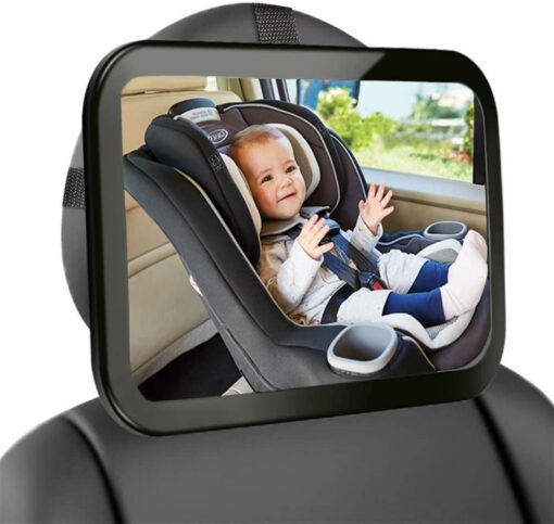 Soontrans Miroir Voiture pour Bébé de Siège Arrière Taille Grande Enfant Miroir de Voiture Incassable pour Vue Arrière Miro