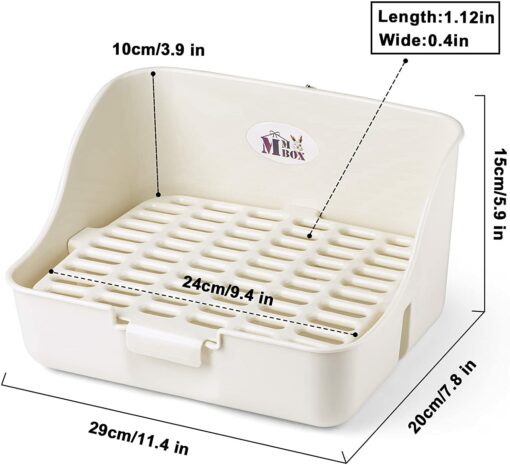 Boîte à litière de lapin MMBOX facile à nettoyer, pour apprendre à utiliser la toilette, pour petits animaux/lapins/cochons – Image 18