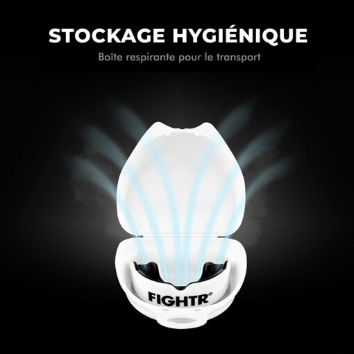 FIGHTR® Protège-Dents - pour Une Respiration idéale et Facile à Ajuster | Protège-Dents Sport pour la Boxe, Le MMA, Le Muay Thai, Le Hockey et Les Arts Martiaux | Boîte d'hygiène Incluse – Image 6