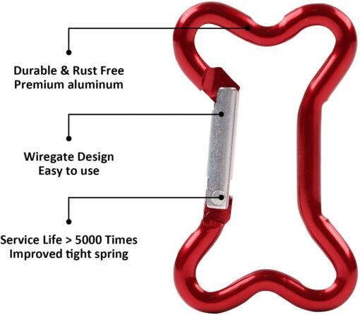 OMUKY D-Anneau Mousqueton Boucle Multifonctionnel De Plein Air des Sports Mousqueton Clip Carabiner Aluminium – Image 20