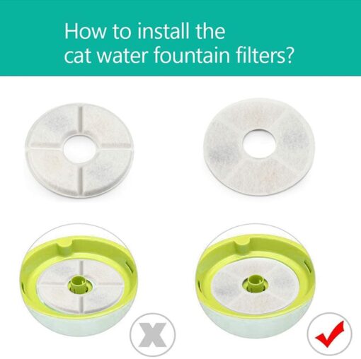 Hantoc 12 Packs Fontaine à Fleur Filtres pour Chat, Filtres de Rechange pour Chat Chien pour 1,6L Fontaine Filtre de Fontaine d – Image 5