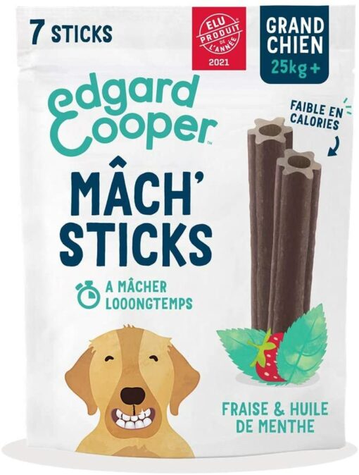 Edgard & Cooper Soin hygiène Dentaire Dental Sticks Grand Chien Adulte Naturel Eucalyptus & Pomme 7 bâtonnets, Un par Jour, Fa – Image 14