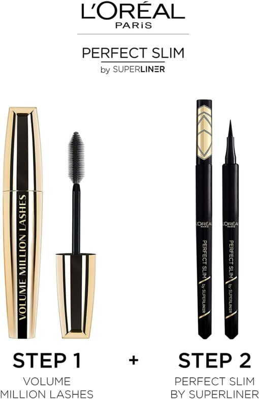 L'Oréal Paris Eyeliner Précision Waterproof Super Liner Perfect Slim Intense, Noir 01 , 1 Unité – Image 7