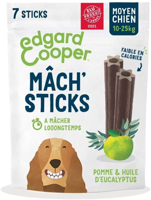 Edgard & Cooper Soin hygiène Dentaire Dental Sticks Grand Chien Adulte Naturel Eucalyptus & Pomme 7 bâtonnets, Un par Jour, Fa – Image 16