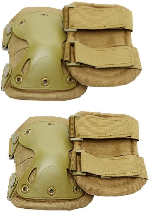 Jamais Fée Combat tactique militaire rigide X Genouillères Coudières Tactical protection Sports Sécurité Coussinets Taille – Image 2