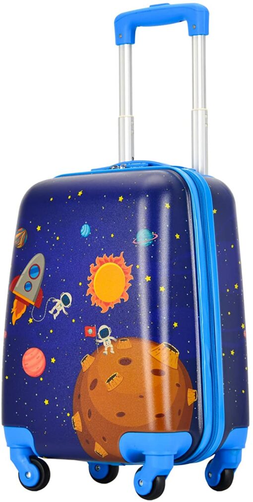 BONTOUR Valise de Voyage pour Enfant - avec 4 roulettes - Motif Dessin animé, Conception améliorée, résistant aux Rayures (D – Image 19