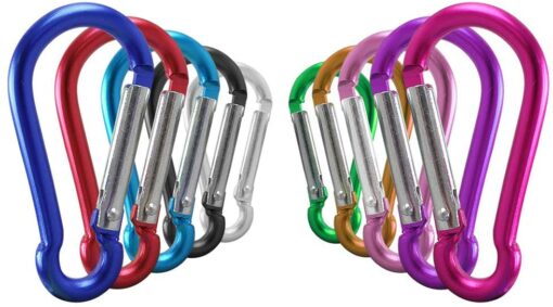 OMUKY D-Anneau Mousqueton Boucle Multifonctionnel De Plein Air des Sports Mousqueton Clip Carabiner Aluminium