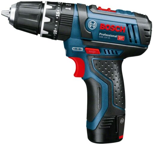 Bosch Professional 12V System Perceuse-visseuse à Percussion sans Fil GSB 12V-15 (batterie 2x2.0 Ah + chargeur inclus, 2x jeu d – Image 12