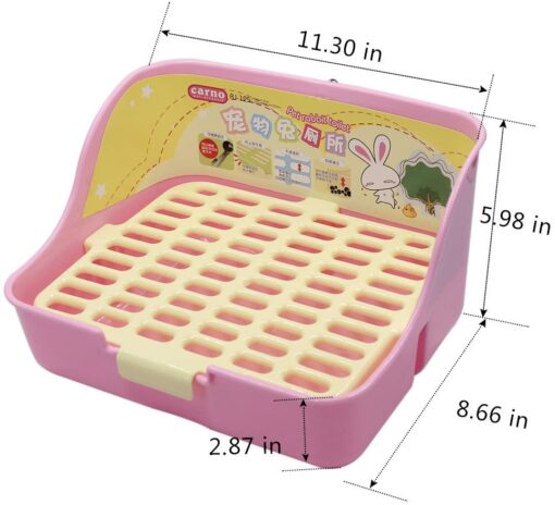 Boîte à litière de lapin MMBOX facile à nettoyer, pour apprendre à utiliser la toilette, pour petits animaux/lapins/cochons – Image 11