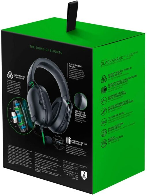 Razer BlackShark V2 - Casque à Carte Son USB, Casque de Jeu Esports, câble de contrôleur 50 mm, réduction du Bruit, pour PC, – Image 37