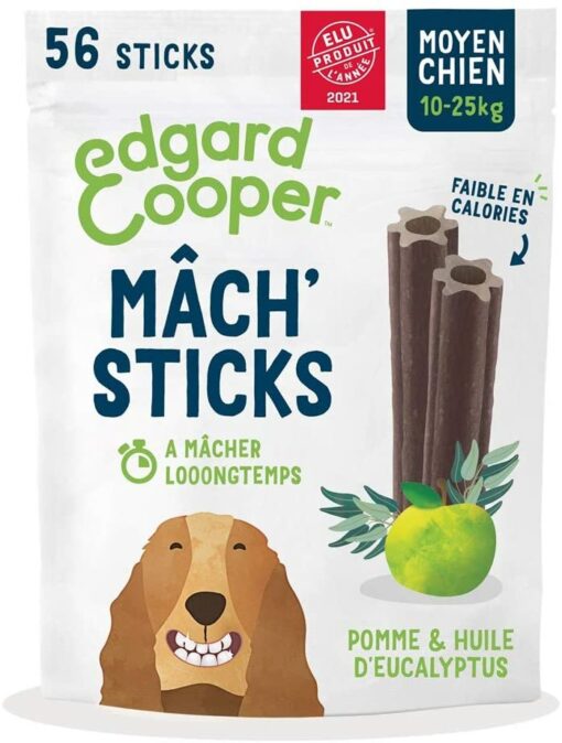 Edgard & Cooper Soin hygiène Dentaire Dental Sticks Grand Chien Adulte Naturel Eucalyptus & Pomme 7 bâtonnets, Un par Jour, Fa – Image 18