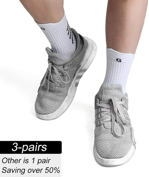 Gogogoal Chaussette de sport antidérapante pour hommes femmes, epaisse respirant athlétisme Chaussettes pour football basketba – Image 42