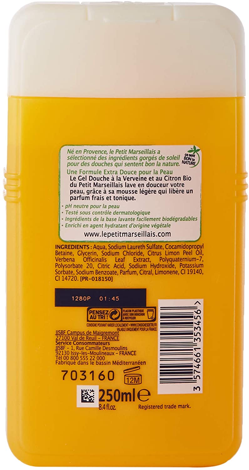 Le Petit Marseillais Gel Douche Extra Doux Pêche Blanche Nectarine (Lot de 12X250ML) – Image 6
