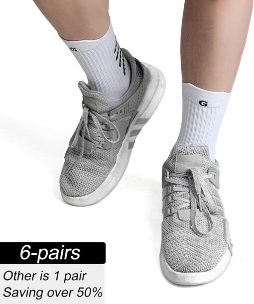 Gogogoal Chaussette de sport antidérapante pour hommes femmes, epaisse respirant athlétisme Chaussettes pour football basketba – Image 35