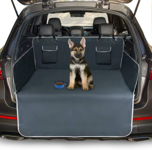 Toozey Protection Coffre Voiture Chien Universelle, 2 Grandes Poches, Imperméable & Antidérapant, 185 x 105 cm Couverture de C – Image 8