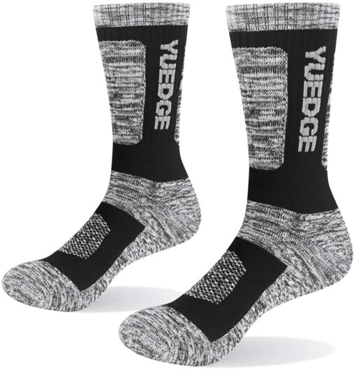 YUEDGE 5 Paires Hommes Chaussettes de Sport épais Mèche Chaussettes de Travail en Coton – Image 10