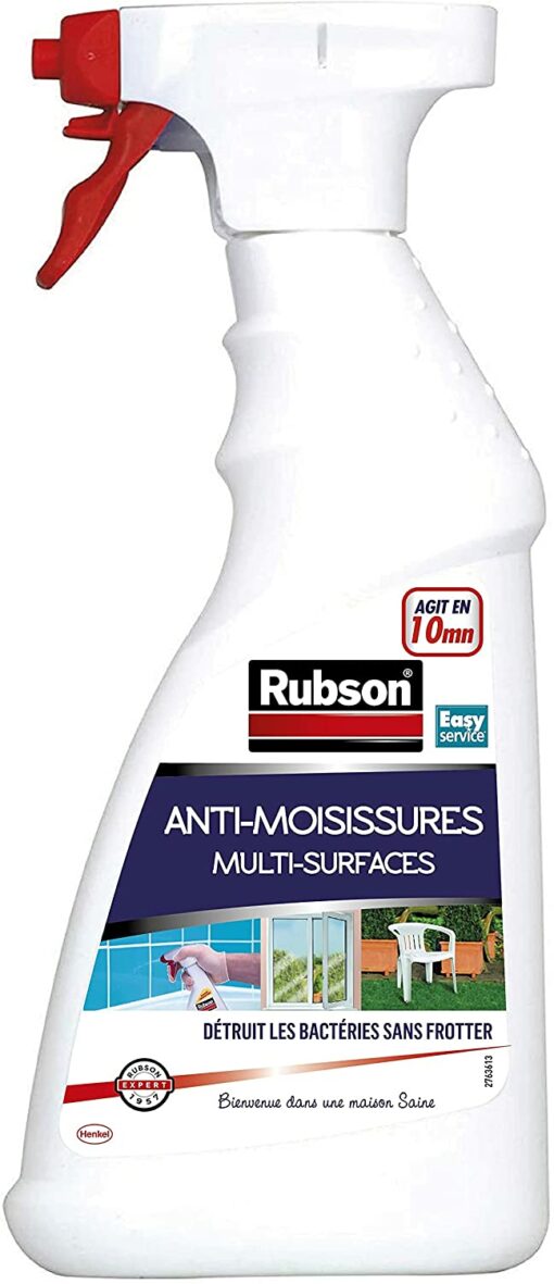 Rubson Vaporisateur Anti-Moisissures, Spray nettoyant puissant qui élimine la moisissure en 10 minutes. 500 ml & STARWAX Brosse à Joints - 1x - Idéale pour Récurer les Joints de Carrelage – Image 2