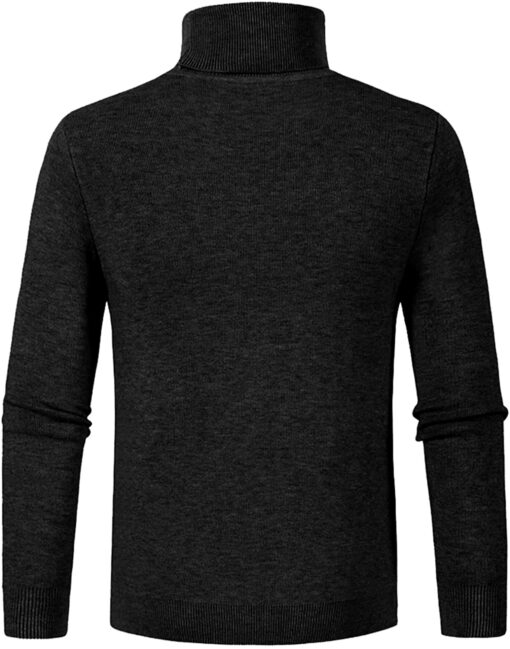 Pinkpum Pull Col Roulé Homme Pull Homme Hiver en Tricote Manches Longues Casual Basique Slim Fit S-XXL – Image 43