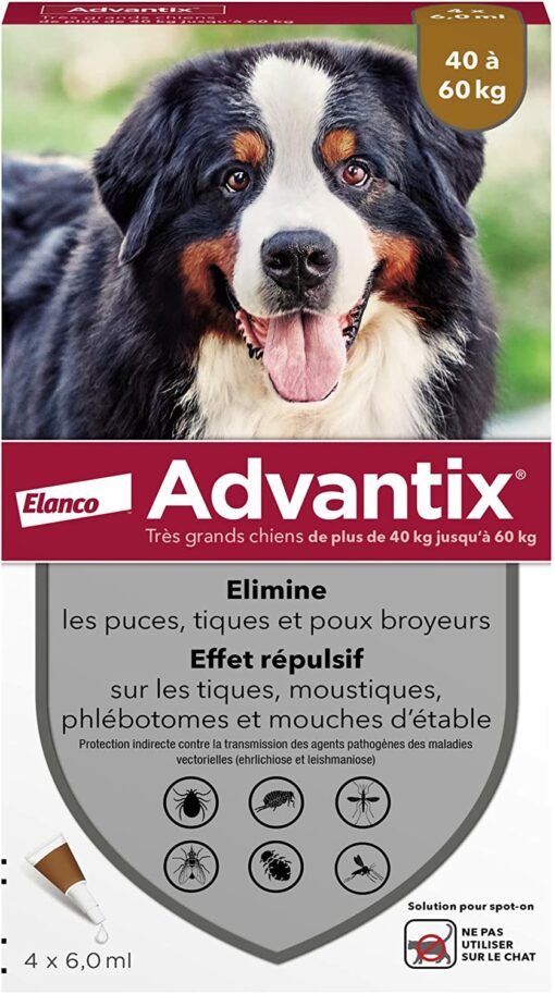 ADVANTIX Très Petit Chien – Anti-Puces et Anti-Tiques – 1.5-4KG – 4 Pipettes – Image 19