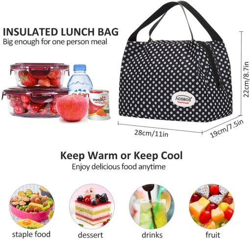 Aosbos Sac Repas Isotherme pour Déjeuner Lunch Bag Portable 8,5L – Image 23