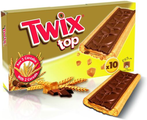 TWIX TOP - Biscuits au Chocolat au Lait et aux éclats de Caramel Boîte de 10