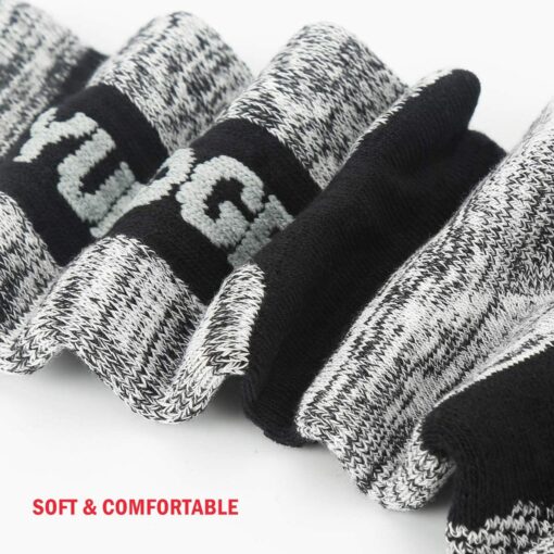 YUEDGE 5 Paires Hommes Chaussettes de Sport épais Mèche Chaussettes de Travail en Coton – Image 8