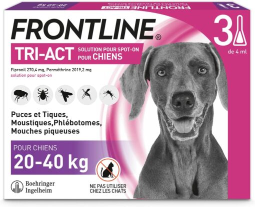 FRONTLINE TRI-ACT Chien - Anti-puces et anti-tiques pour chien - 2-5kg - 3 pipettes – Image 16