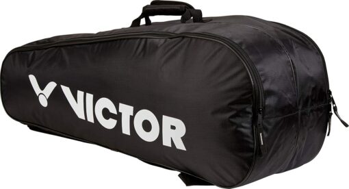 Victor 9150 Badminton/Squash Doublethermobag (Black), Size for 6 Rackets, 2 compartments + Lightweight