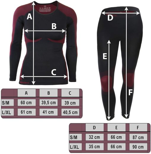 ALPIDEX Femme sous-vêtements Thermique Femme Fonctionnels pour Femmes sous-vêtements de Ski : Respirants, réchauffants et à – Image 6