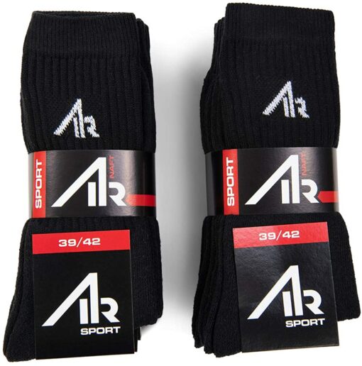 sockenkauf24 i1R Lot de 10 paires de chaussettes de sport en coton noir ou blanc – Image 15