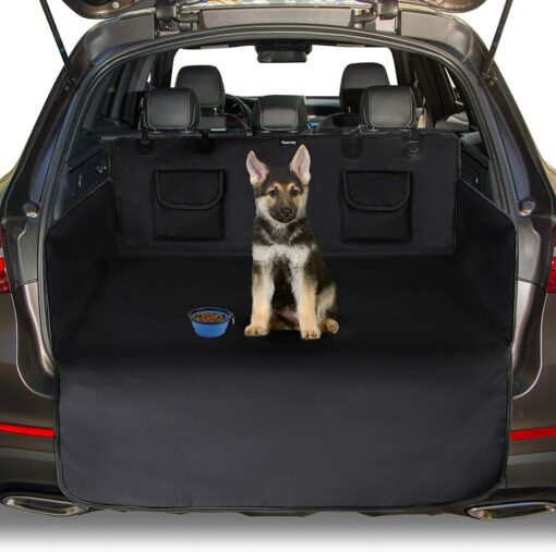 Toozey Protection Coffre Voiture Chien Universelle, 2 Grandes Poches, Imperméable & Antidérapant, 185 x 105 cm Couverture de C – Image 13