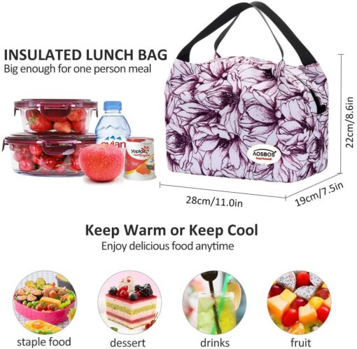 Aosbos Sac Repas Isotherme pour Déjeuner Lunch Bag Portable 8,5L – Image 30