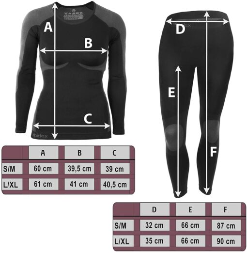 ALPIDEX Femme sous-vêtements Thermique Femme Fonctionnels pour Femmes sous-vêtements de Ski : Respirants, réchauffants et à – Image 12