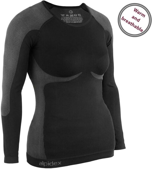 ALPIDEX Femme sous-vêtements Thermique Femme Fonctionnels pour Femmes sous-vêtements de Ski : Respirants, réchauffants et à – Image 9