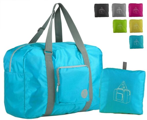 WANDF Foldable Travel Duffel Bag Sac de Voyage Pliable Sac de Sport Gym Résistant à l'eau Nylon – Image 74