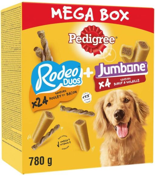 PEDIGREE Méga Box - Mix de Récompenses pour chien avec des Rodéo Duos et Son Os à Mâcher, 780 g de friandises – Image 8