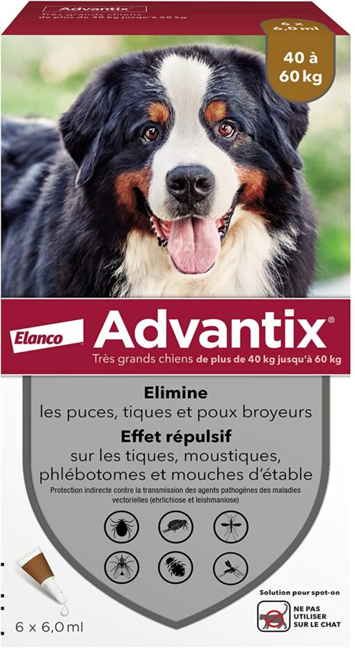 ADVANTIX Très Petit Chien – Anti-Puces et Anti-Tiques – 1.5-4KG – 4 Pipettes – Image 17